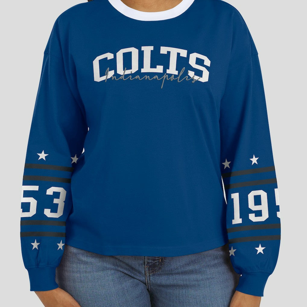 Indianapolis Colts WEAR by Erin Andrews Women's Sport Long-Sleeve T-Shirt Royal