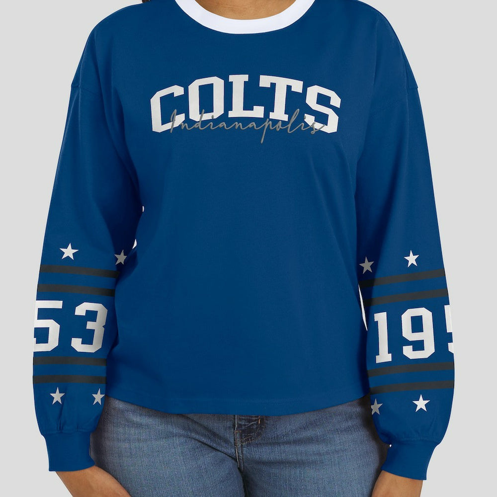 Indianapolis Colts WEAR by Erin Andrews Women's Sport Long-Sleeve T-Shirt Royal