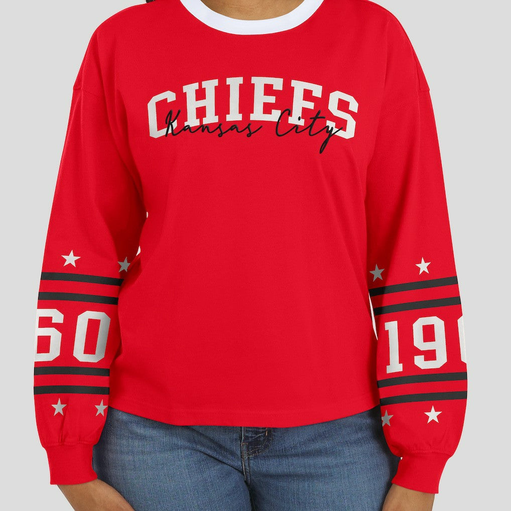 Kansas City Chiefs WEAR by Erin Andrews Women's Sport Long-Sleeve T-Shirt Red