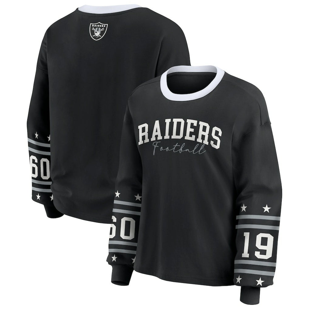 Las Vegas Raiders WEAR by Erin Andrews Women's Sport Long-Sleeve T-Shirt Black