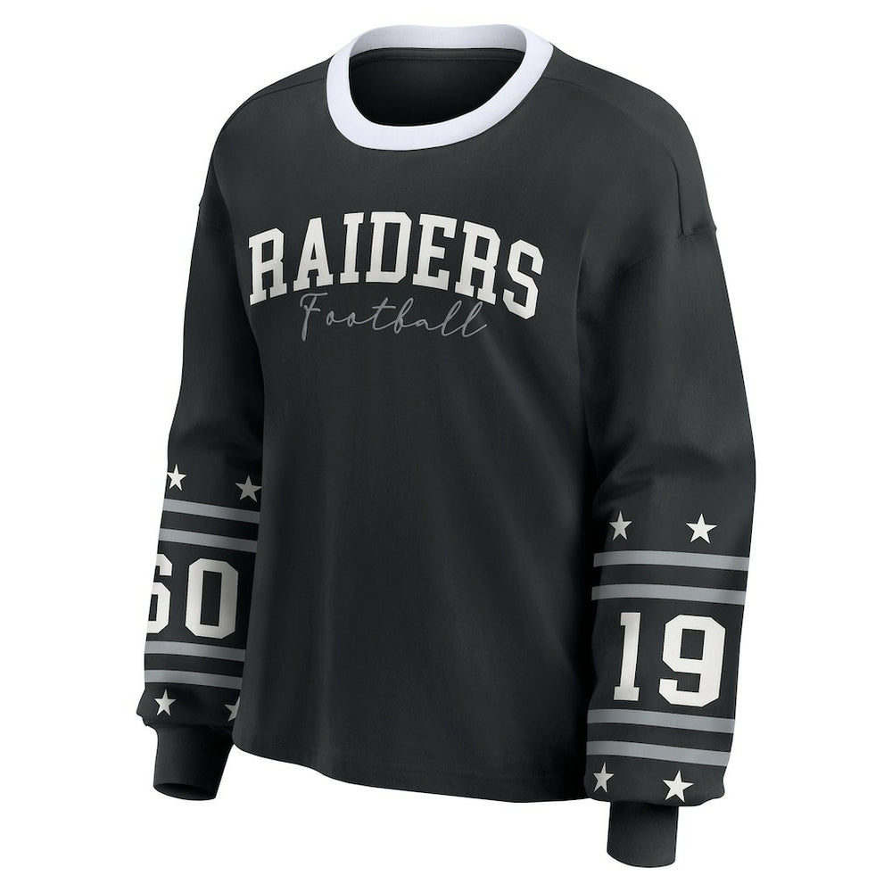 Las Vegas Raiders WEAR by Erin Andrews Women's Sport Long-Sleeve T-Shirt Black