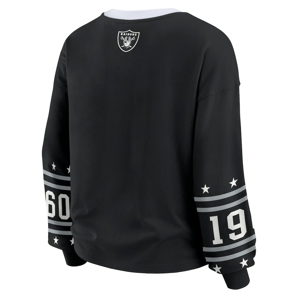 Las Vegas Raiders WEAR by Erin Andrews Women's Sport Long-Sleeve T-Shirt Black