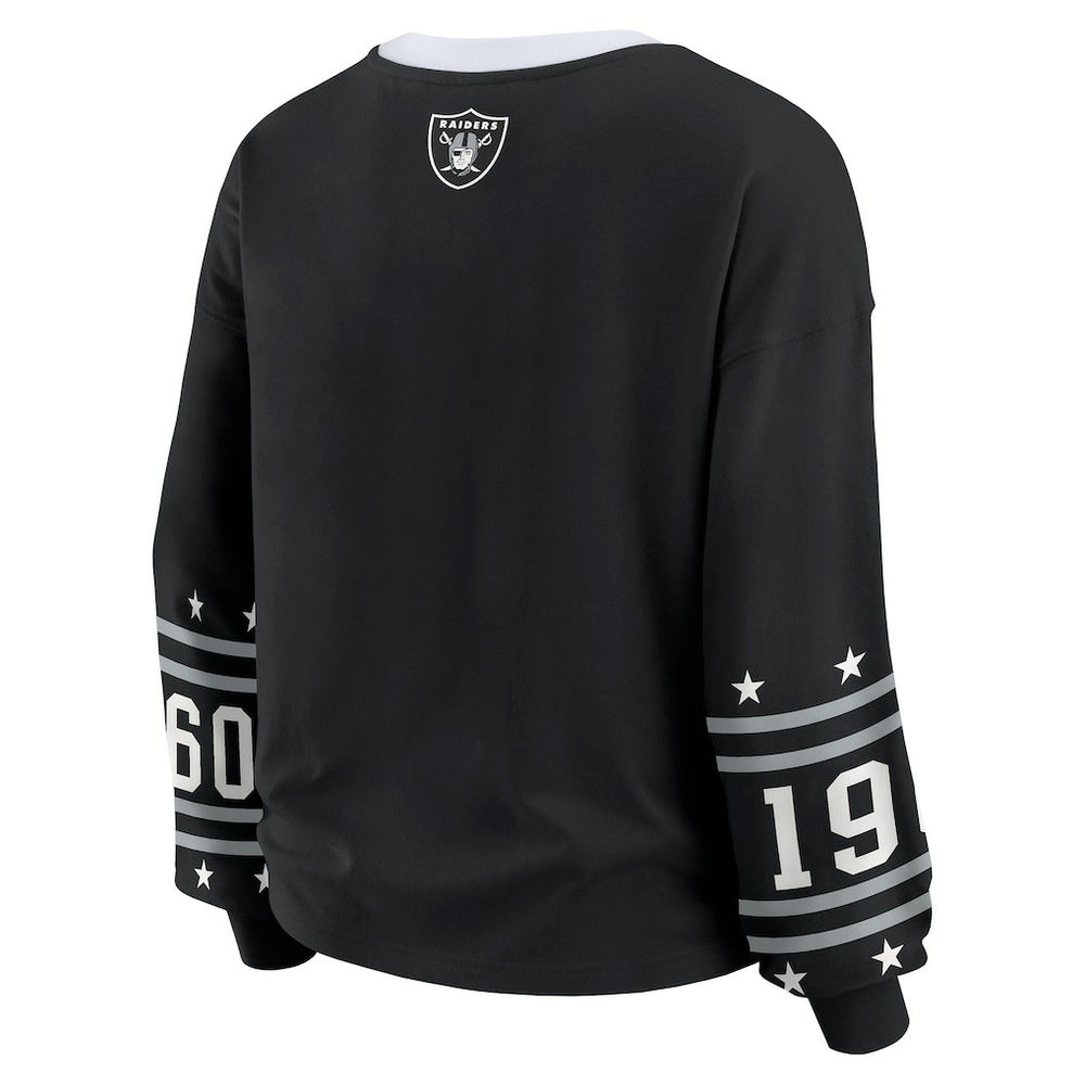 Las Vegas Raiders WEAR by Erin Andrews Women's Sport Long-Sleeve T-Shirt Black