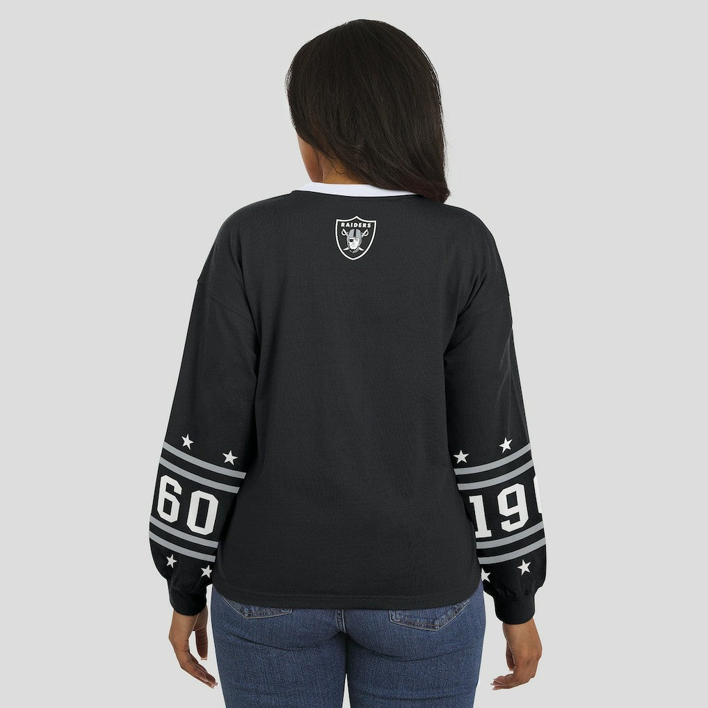 Las Vegas Raiders WEAR by Erin Andrews Women's Sport Long-Sleeve T-Shirt Black