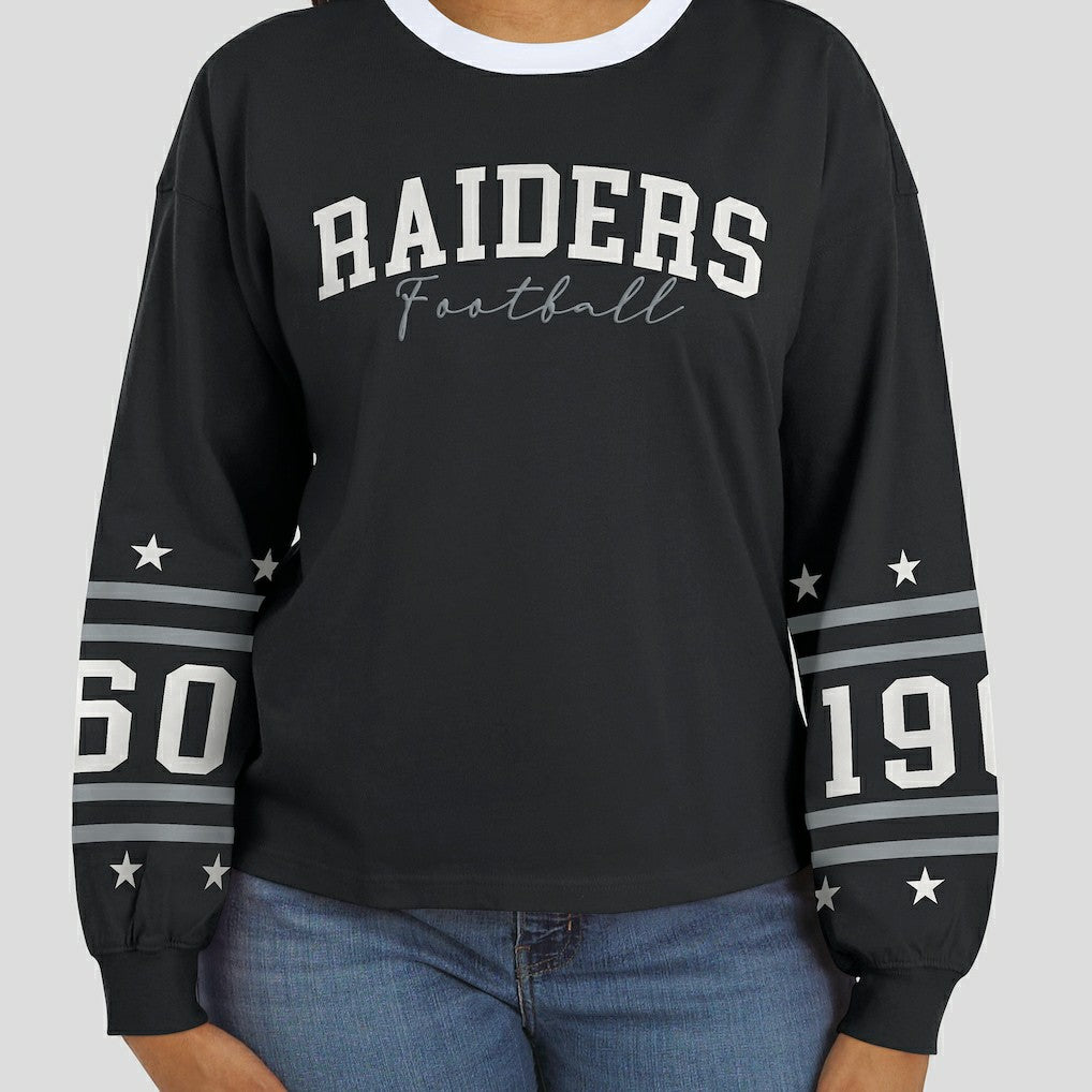 Las Vegas Raiders WEAR by Erin Andrews Women's Sport Long-Sleeve T-Shirt Black