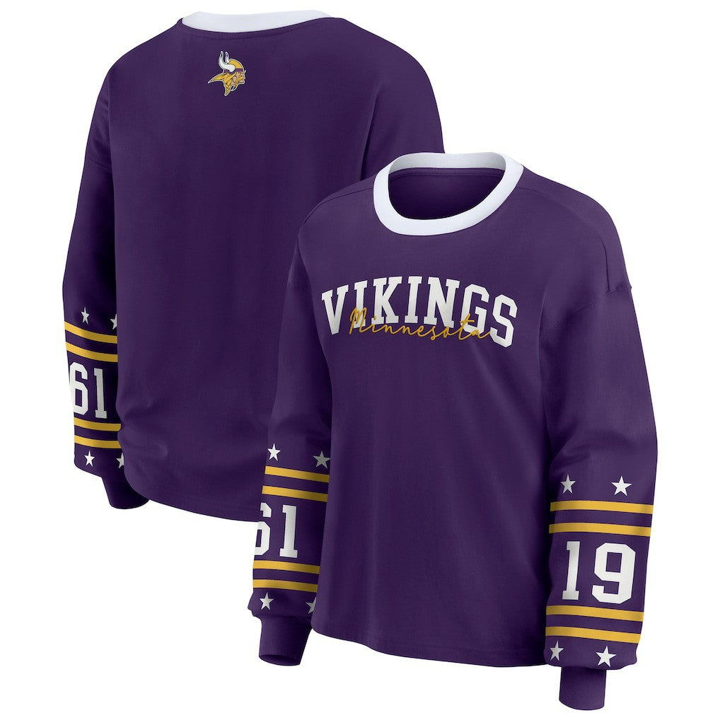 Minnesota Vikings WEAR by Erin Andrews Women's Sport Long-Sleeve T-Shirt Purple