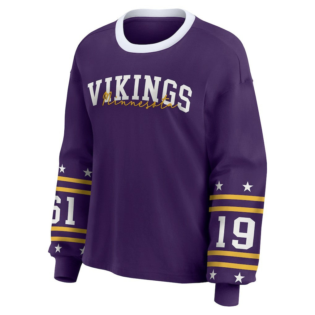 Minnesota Vikings WEAR by Erin Andrews Women's Sport Long-Sleeve T-Shirt Purple