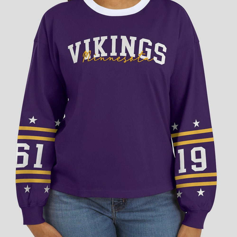 Minnesota Vikings WEAR by Erin Andrews Women's Sport Long-Sleeve T-Shirt Purple