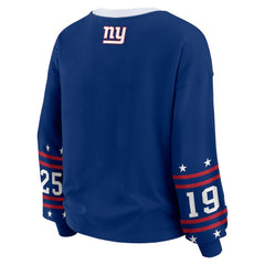 New York Giants WEAR by Erin Andrews Women's Sport Long-Sleeve T-Shirt Royal