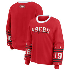 San Francisco 49ers WEAR by Erin Andrews Women's Sport Long-Sleeve T-Shirt Scarlet