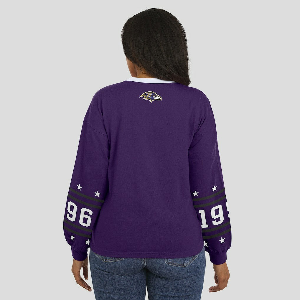 Baltimore Ravens WEAR by Erin Andrews Women's Sport Long-Sleeve T-Shirt Purple