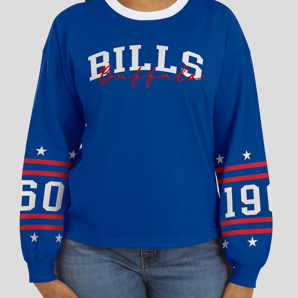 Buffalo Bills WEAR by Erin Andrews Women's Sport Long-Sleeve T-Shirt Royal