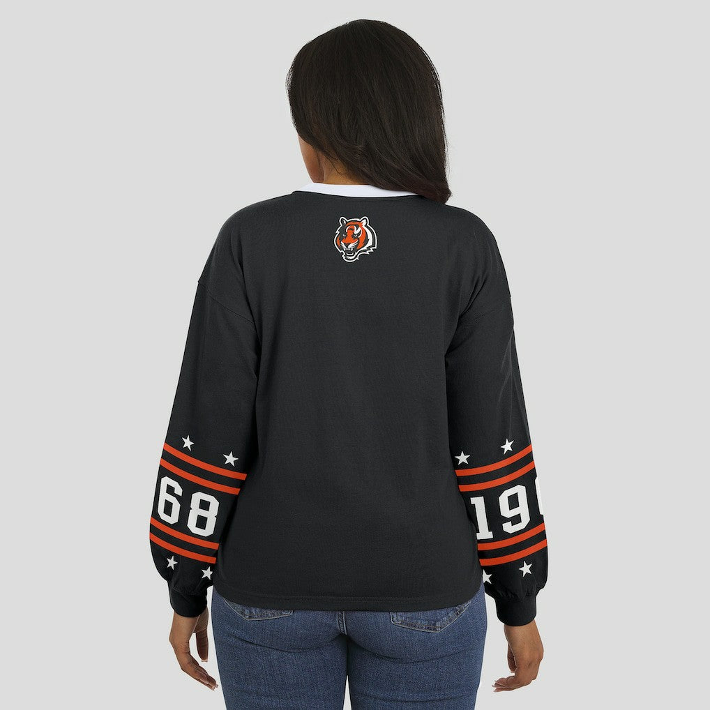 Cincinnati Bengals WEAR by Erin Andrews Women's Sport Long-Sleeve T-Shirt Black