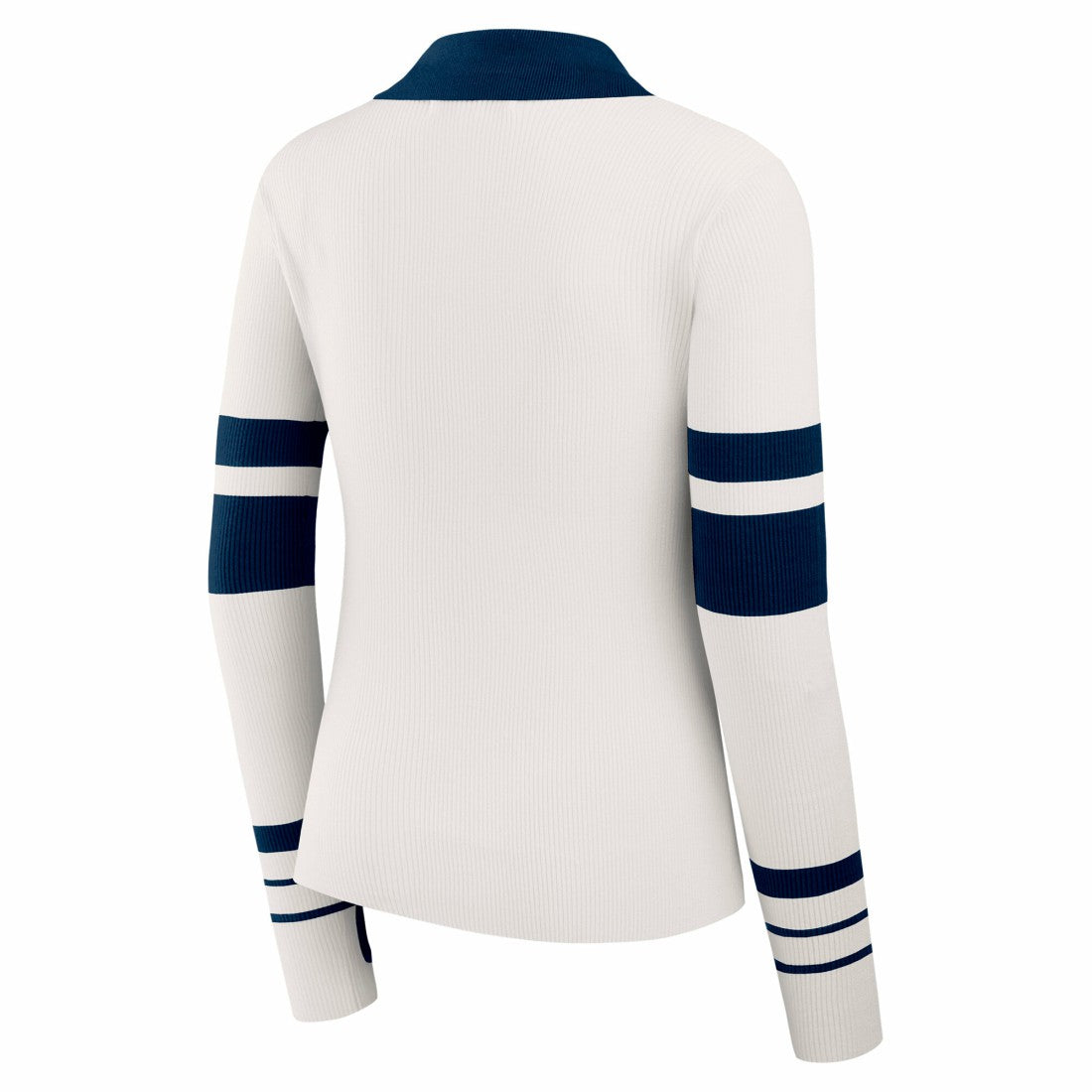 Denver Broncos WEAR by Erin Andrews Women's Ribbed Henley Polo Sweater White