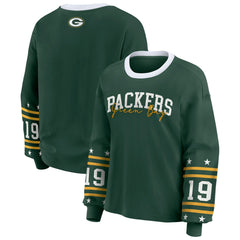 Green Bay Packers WEAR by Erin Andrews Women's Plus Size Sport Long-Sleeve T-Shirt Green