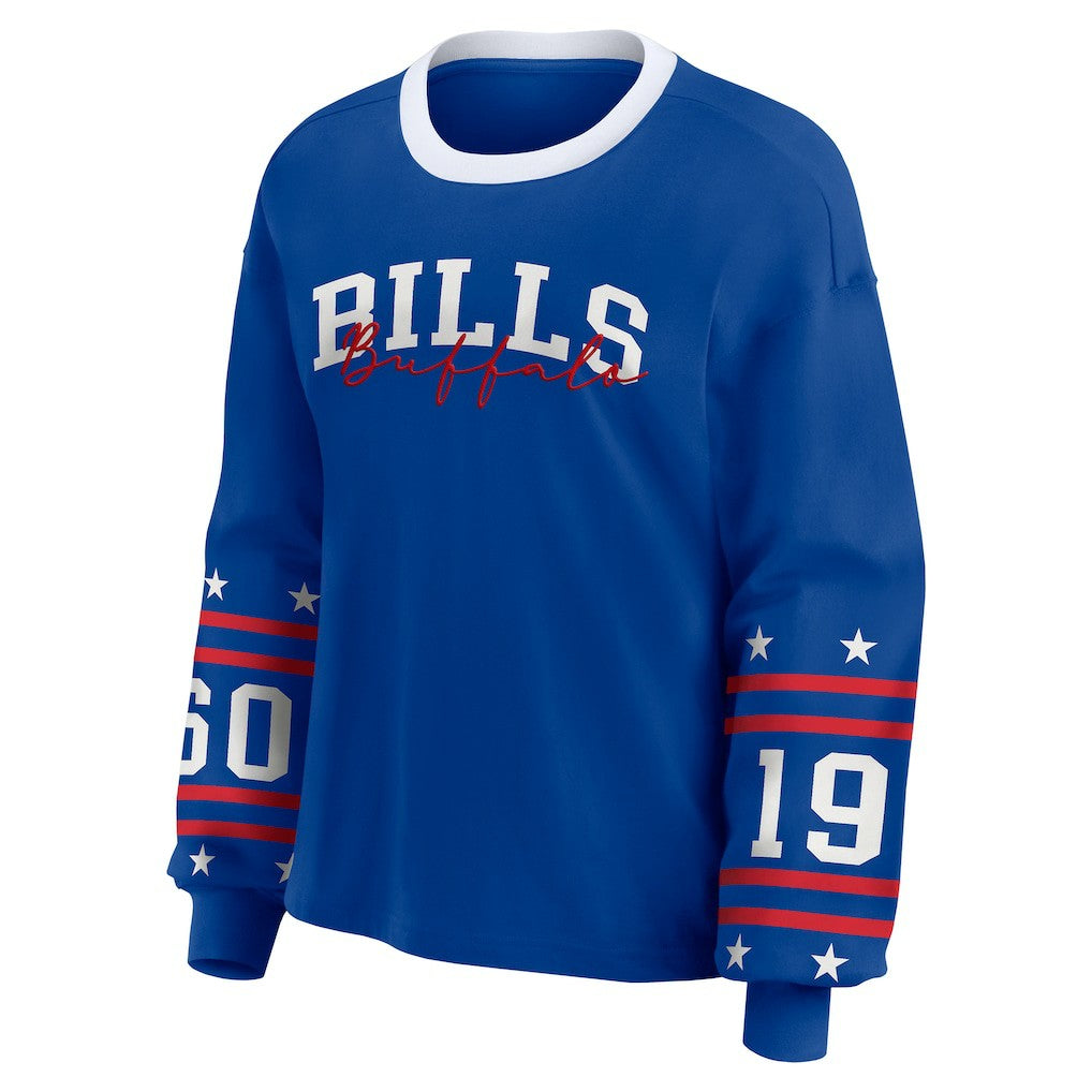 Buffalo Bills WEAR by Erin Andrews Women's Plus Size Sport Long-Sleeve T-Shirt Royal