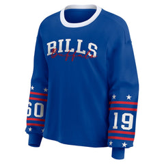 Buffalo Bills WEAR by Erin Andrews Women's Plus Size Sport Long-Sleeve T-Shirt Royal