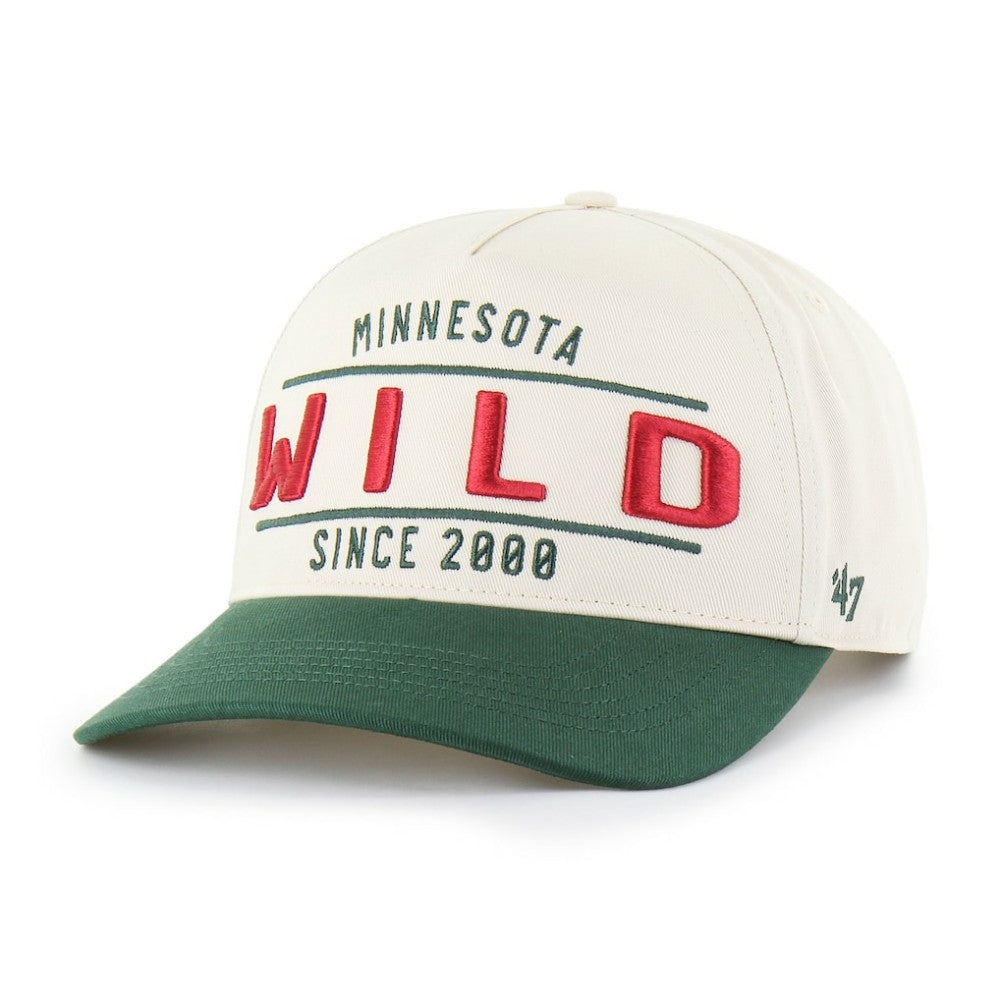 NHL Minnesota Wild '47 Expansion Debut Two-Tone Hitch Adjustable Hat - Cream/Green