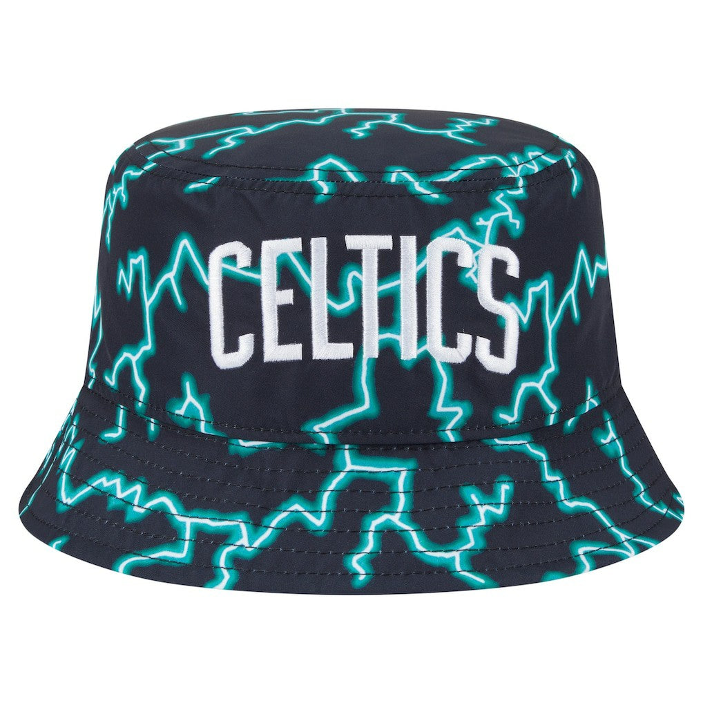 Boston Celtics Summer Sun and Storm Reversible Bucket Hat Black/Light Blue