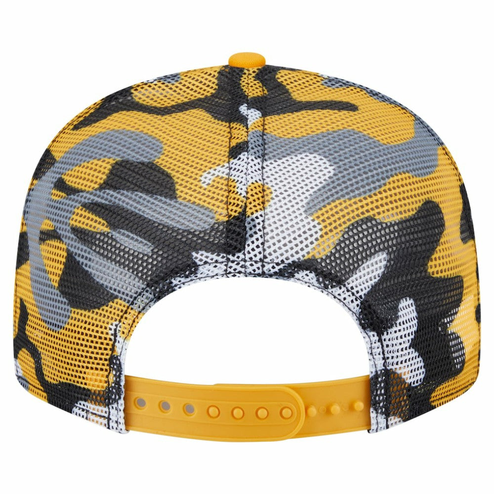 NHL Boston Bruins New Era Camo Meshback 9FIFTY Snapback Hat - Black/Gold