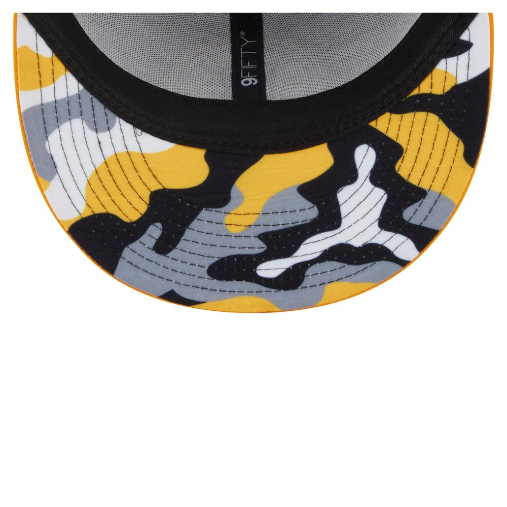 NHL Boston Bruins New Era Camo Meshback 9FIFTY Snapback Hat - Black/Gold