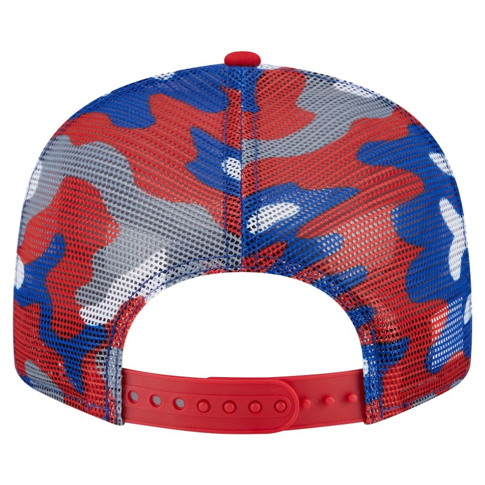 NHL New York Rangers New Era Camo Meshback 9FIFTY Snapback Hat - Blue/Red