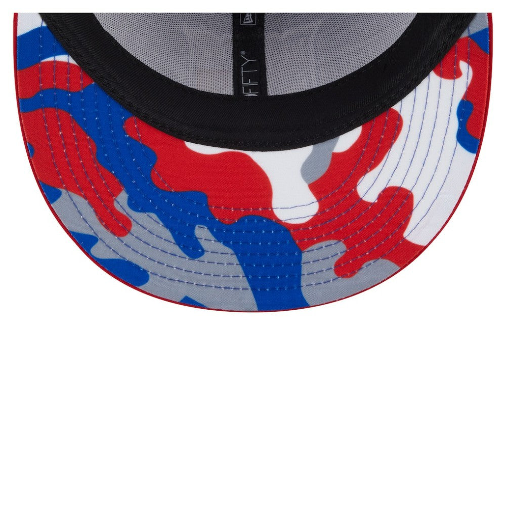 NHL New York Rangers New Era Camo Meshback 9FIFTY Snapback Hat - Blue/Red