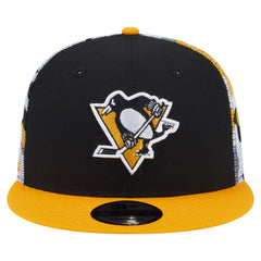 NHL Pittsburgh Penguins New Era Camo Meshback 9FIFTY Snapback Hat - Black/Gold