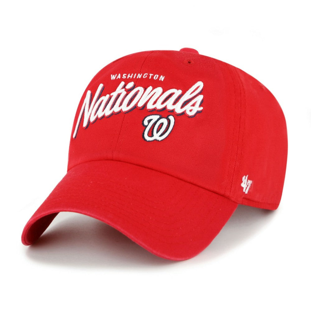 Washington Nationals '47 Women's Ariana Clean Up Adjustable Hat - Red Hats