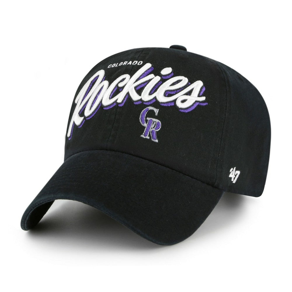 Colorado Rockies '47 Women's Ariana Clean Up Adjustable Hat - Black Hats
