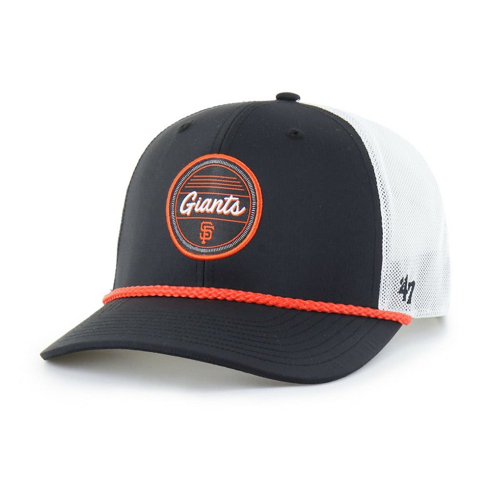 San Francisco Giants '47 Fairway Trucker Adjustable Hat - Black/White Hats