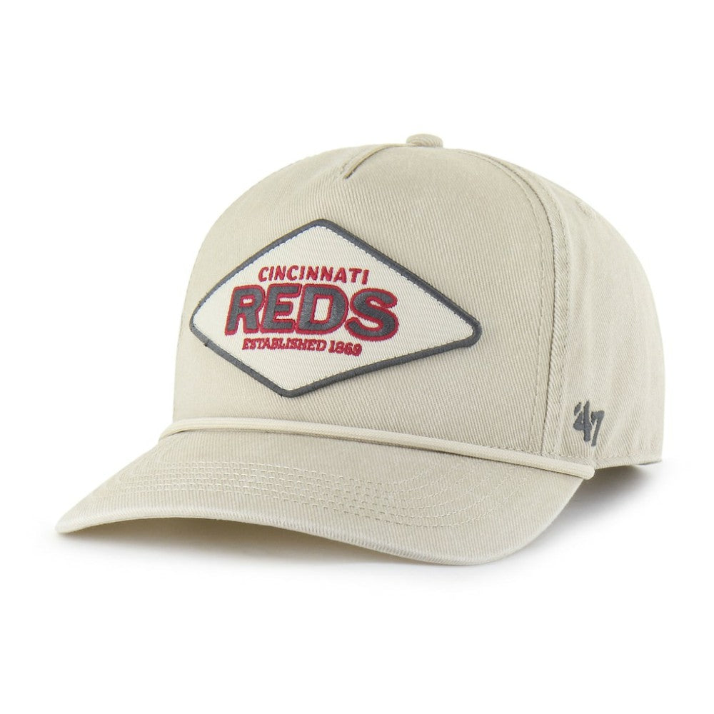 Cincinnati Reds '47 Cairn Hitch Adjustable Hat - Khaki Hats