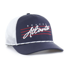 Atlanta Braves '47 Brrr Downburst Mesh Hitch Adjustable Hat - Navy Hats