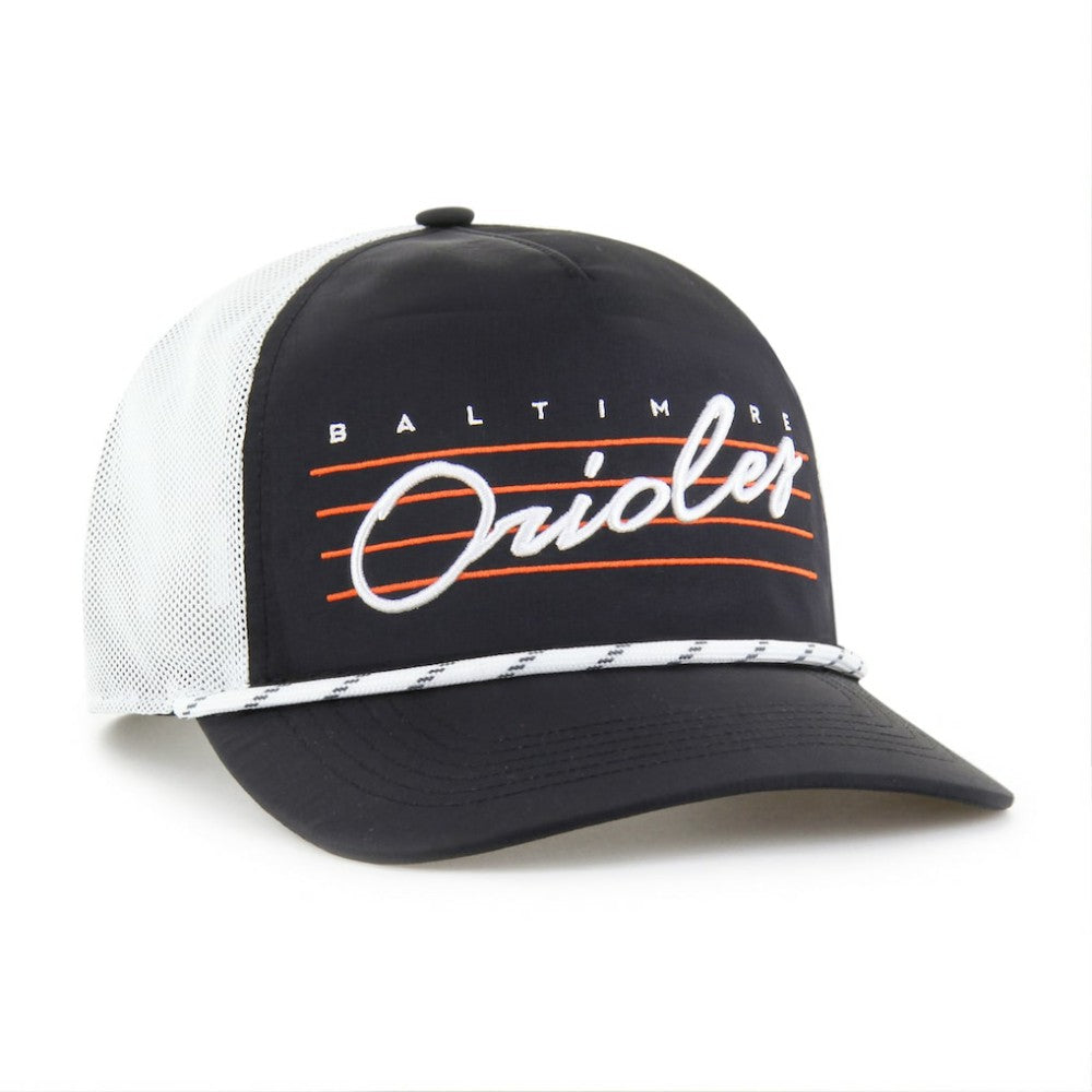 Baltimore Orioles '47 Brrr Downburst Mesh Hitch Adjustable Hat - Black Hats