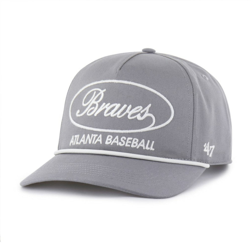 Atlanta Braves '47 Foundational Hitch Adjustable Hat - Gray Hats