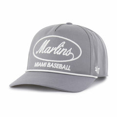 Miami Marlins '47 Foundational Hitch Adjustable Hat - Gray Hats