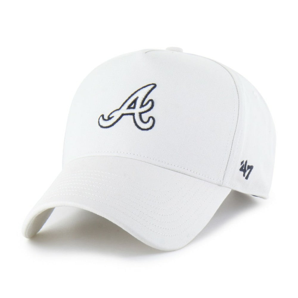 Atlanta Braves '47 Foundational Pinch Offside Adjustable Hat - White Hats