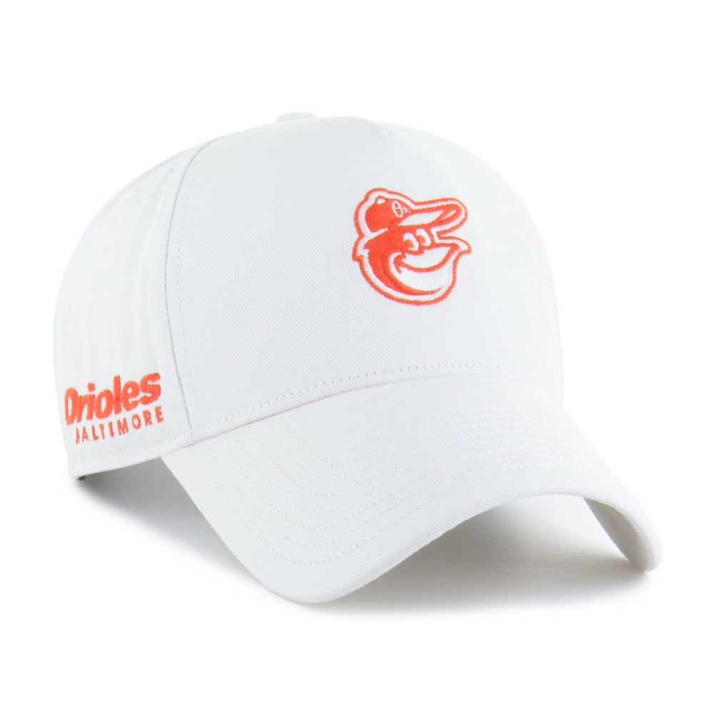 Baltimore Orioles '47 Foundational Pinch Offside Adjustable Hat - White Hats