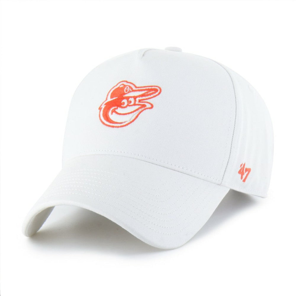 Baltimore Orioles '47 Foundational Pinch Offside Adjustable Hat - White Hats