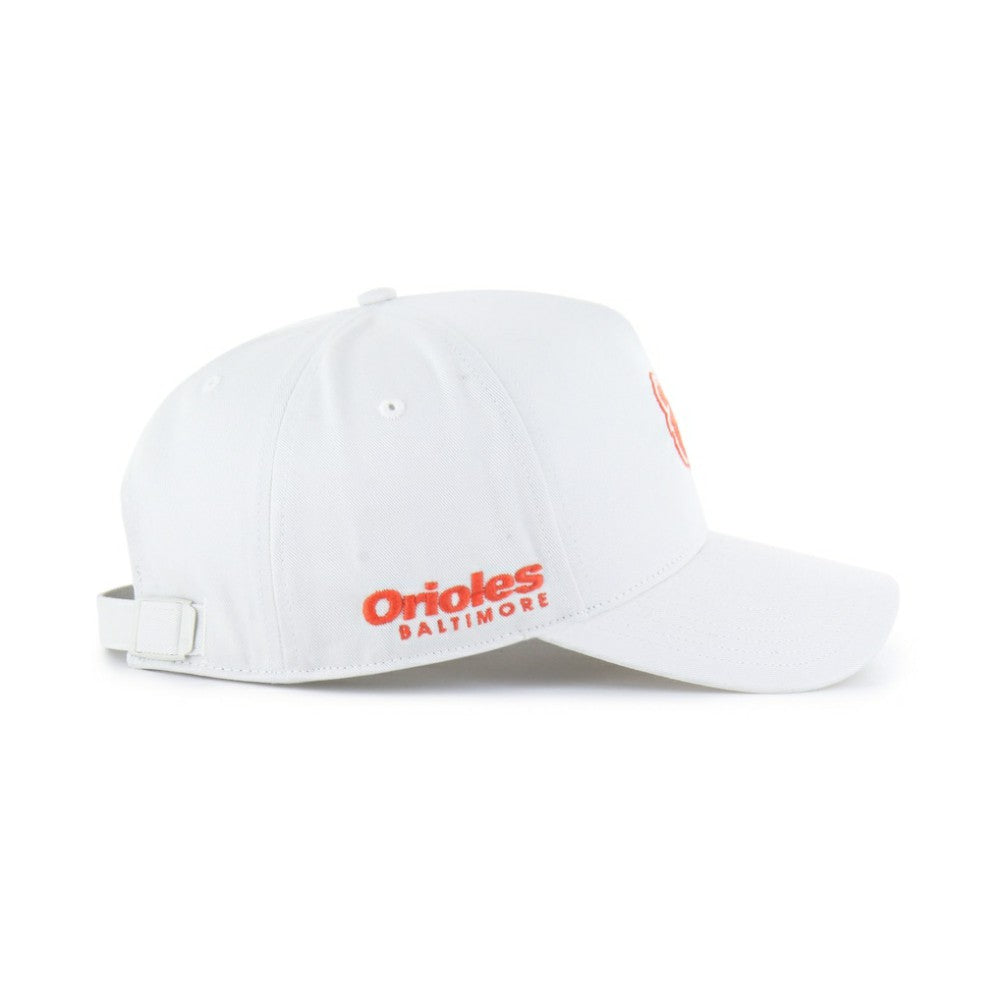 Baltimore Orioles '47 Foundational Pinch Offside Adjustable Hat - White Hats