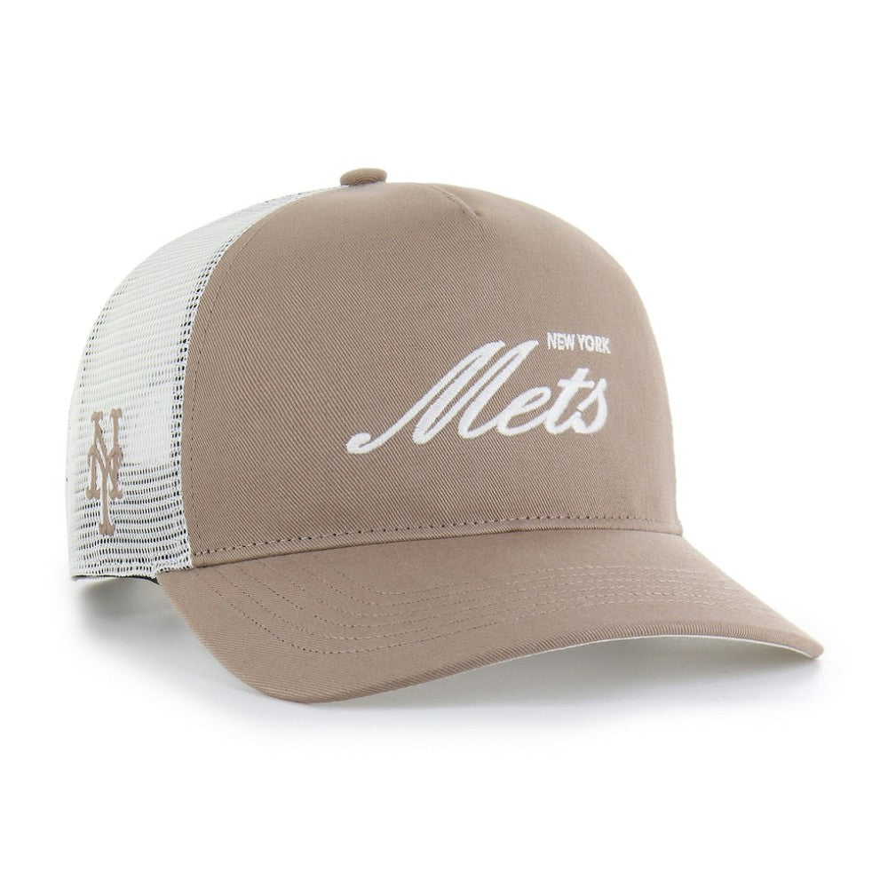 New York Mets '47 Foundational Mesh Hitch Adjustable Hat - Brown Hats