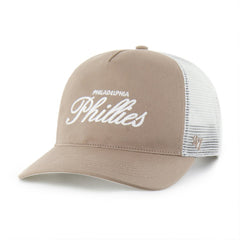 Philadelphia Phillies '47 Foundational Mesh Hitch Adjustable Hat - Brown Hats