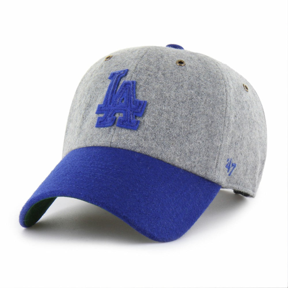 Los Angeles Dodgers '47 Golden Age Wool Clean Up Adjustable Hat - Gray/Royal Hats