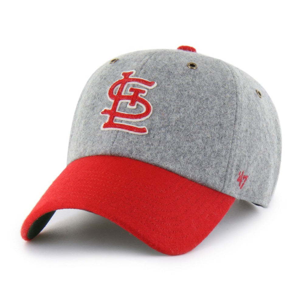 St. Louis Cardinals '47 Golden Age Wool Clean Up Adjustable Hat - Gray/Red Hats