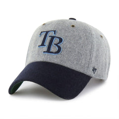 Tampa Bay Rays '47 Golden Age Wool Clean Up Adjustable Hat - Gray/Navy Hats