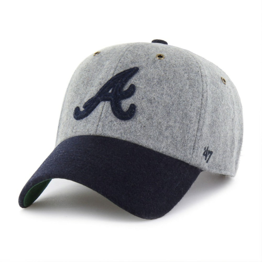 Atlanta Braves '47 Golden Age Wool Clean Up Adjustable Hat - Gray Hats