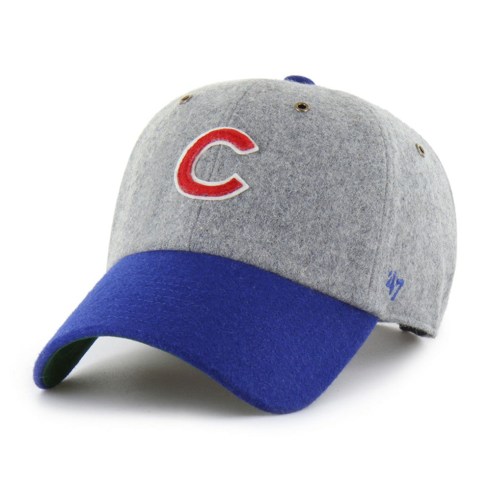 Chicago Cubs '47 Golden Age Wool Clean Up Adjustable Hat - Gray/Royal Hats