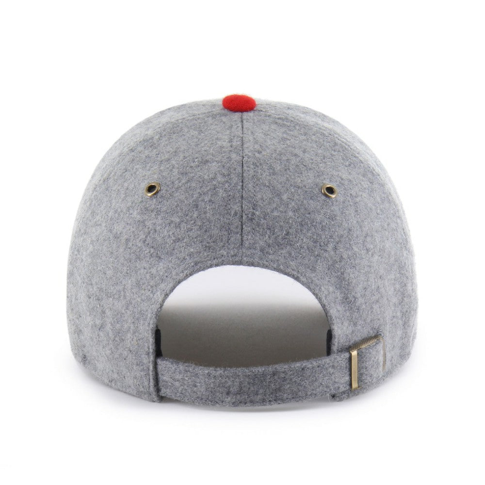Cincinnati Reds '47 Golden Age Wool Clean Up Adjustable Hat - Gray/Red Hats