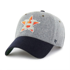Houston Astros '47 Golden Age Wool Clean Up Adjustable Hat - Gray/Navy Hats