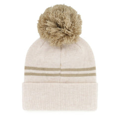 Atlanta Braves '47 Women's Latte Cuffed Knit Hat with Pom - Natural Hats